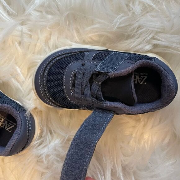 ZARA Baby Navy Blue Velcro Sneakers | SZ 18 - Picture 5 of 7
